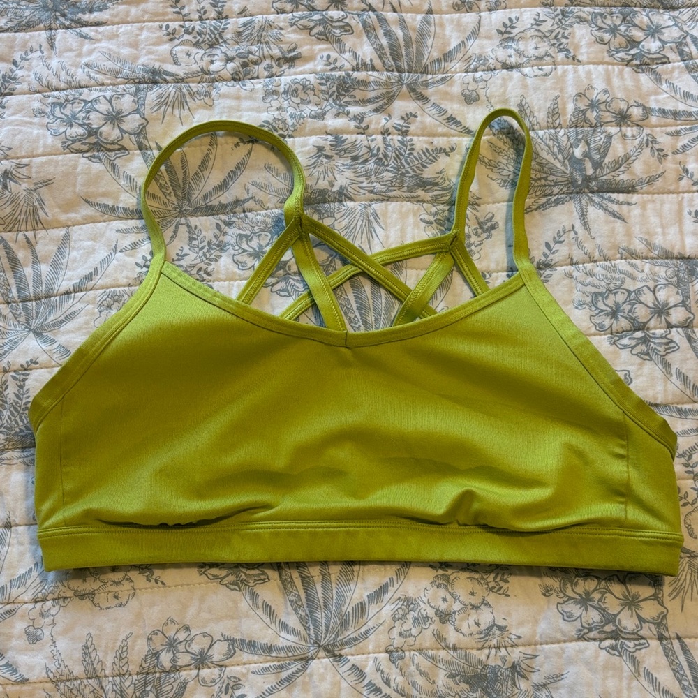 The North Face Strapy Sports Bra   Olive Green Women's SZ L